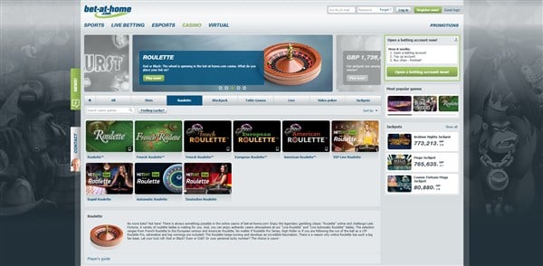 bet at home casino roulette review